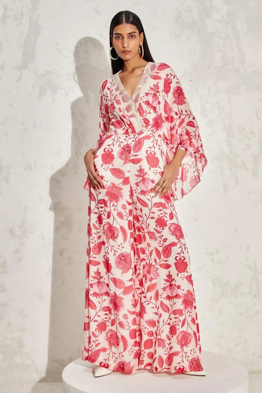 Namrata Joshipura Pink Eden Batwing Sleeve Jumpsuit 1 Namrata Joshipura Pink Eden Batwing Sleeve Jumpsuit