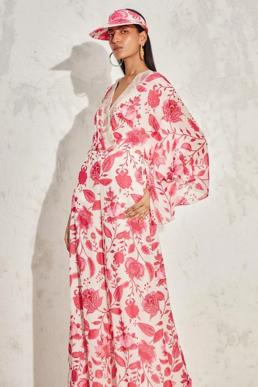 Namrata Joshipura Pink Eden Batwing Sleeve Jumpsuit 4 Namrata Joshipura Pink Eden Batwing Sleeve Jumpsuit - Image 4