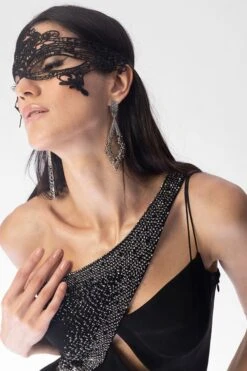 Rohit Gandhi + Rahul Khanna Leonids Black Embellished Dress -Echo Clothing Store 0503rg07 4