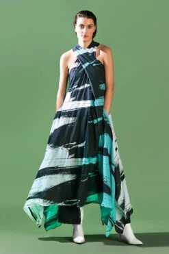 Bennch Brush Stroke Print Scarf Tunic 6 Bennch Brush Stroke Print Scarf Tunic -Echo Clothing Store 05bbwft 3