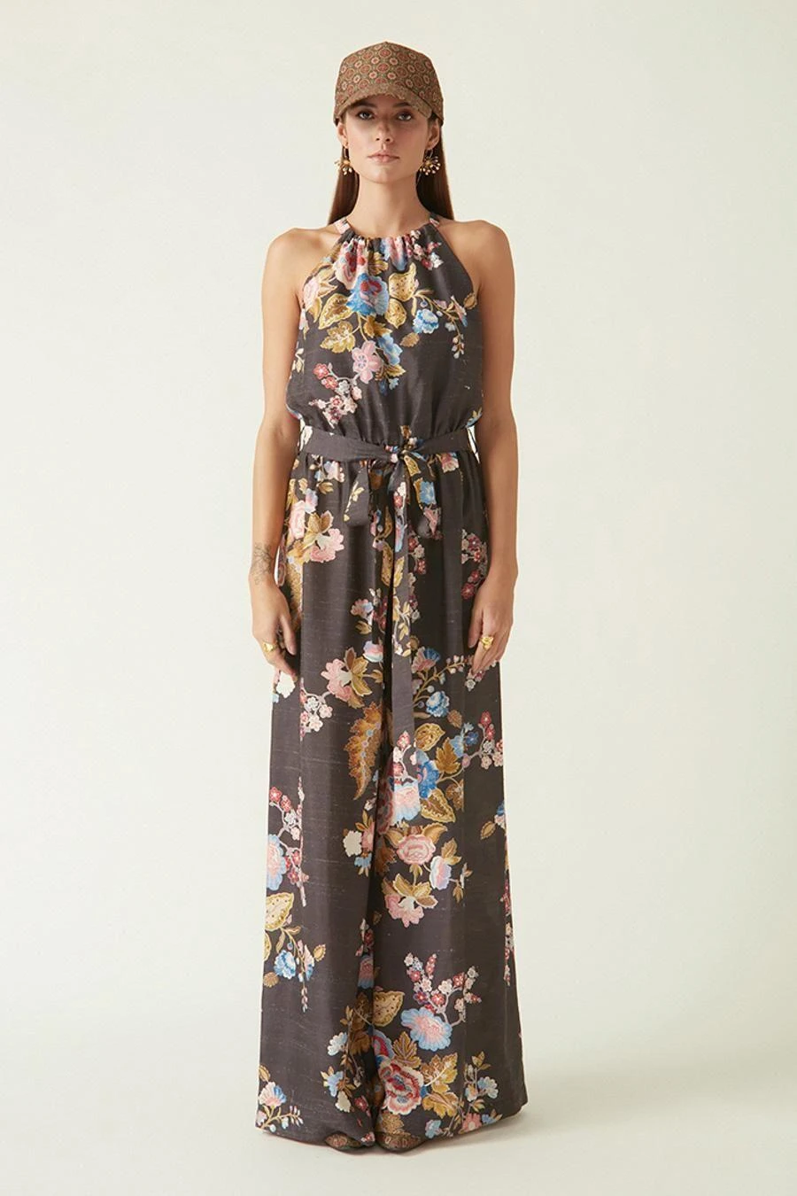 Payal Pratap Brown Batur Printed Jumpsuit 1 Payal Pratap Brown Batur Printed Jumpsuit