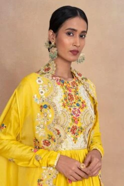 Petticoat Lane By Divya Yellow Floral Gathered Sharara Set -Echo Clothing Store 070623pl03 4
