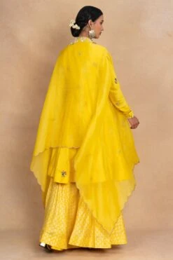 Petticoat Lane By Divya Yellow Floral Gathered Sharara Set -Echo Clothing Store 070623pl03 5