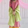 Shorshe Fuchsia Embroidered Sharara Set