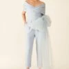 Gauri & Nainika Blue Corseted Jumpsuit With A Twisted Drape