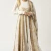 Itrh White Embellished Anarkali Set