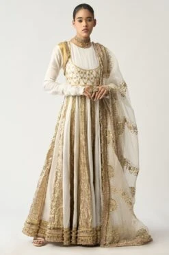 Itrh White Embellished Anarkali Set 9 Itrh White Embellished Anarkali Set -Echo Clothing Store 0802it16 3