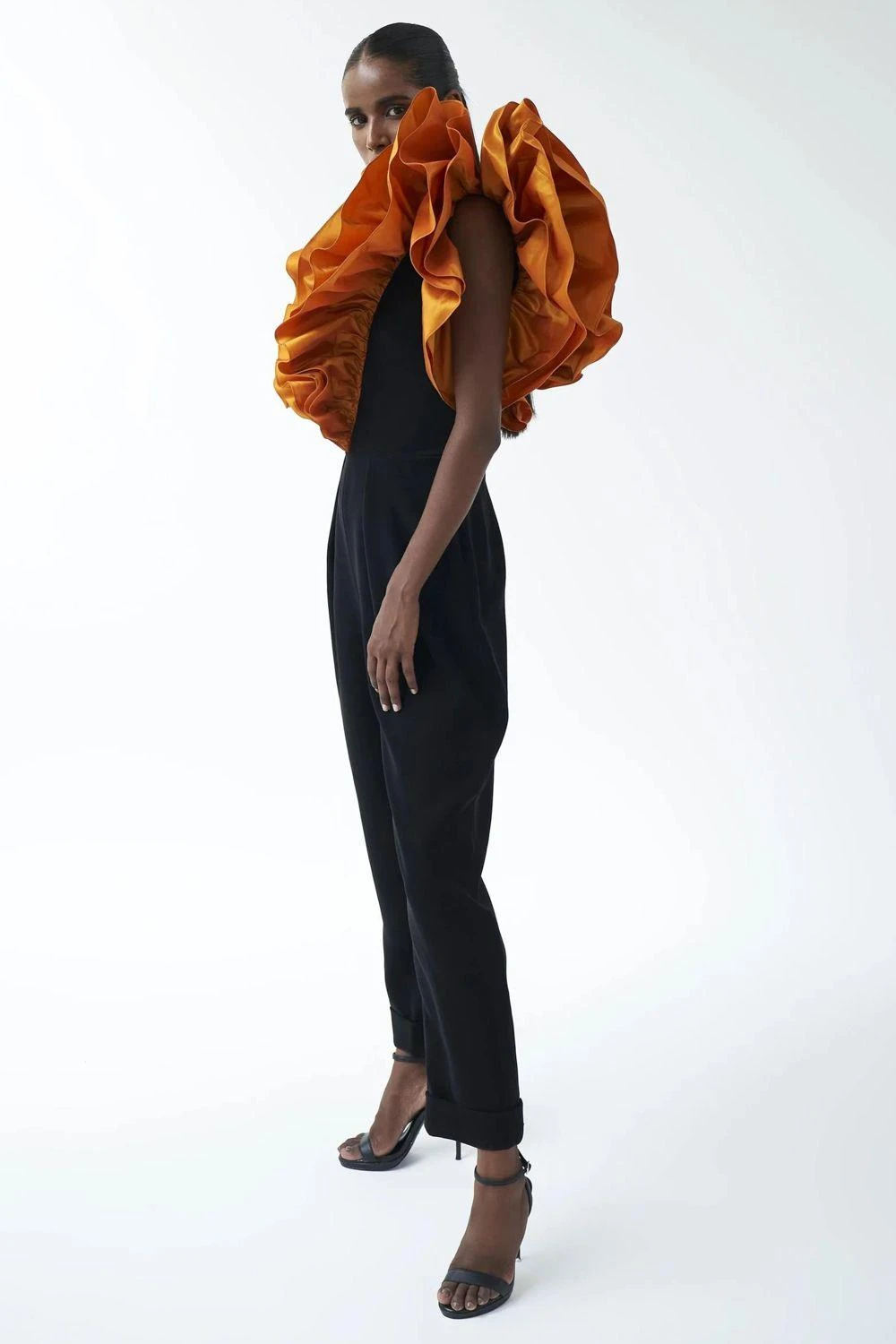 Gauri & Nainika Black Dramatic Ruffled Jumpsuit 2 Gauri & Nainika Black Dramatic Ruffled Jumpsuit - Image 2