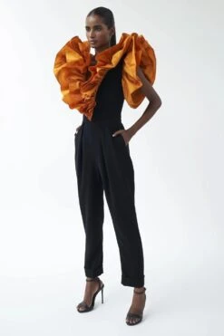 Gauri & Nainika Black Dramatic Ruffled Jumpsuit 6 Gauri & Nainika Black Dramatic Ruffled Jumpsuit -Echo Clothing Store 0809gk06 3