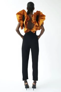 Gauri & Nainika Black Dramatic Ruffled Jumpsuit 7 Gauri & Nainika Black Dramatic Ruffled Jumpsuit -Echo Clothing Store 0809gk06 4