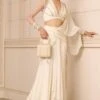 Tarun Tahiliani Ivory Draped Concert Sari