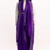Medium Purple Jamdani & Bandhani Sari