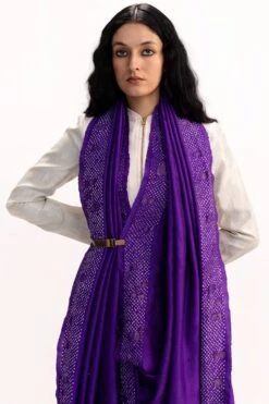 Medium Purple Jamdani & Bandhani Sari 7 Medium Purple Jamdani & Bandhani Sari -Echo Clothing Store 1110smr4 3