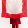 Medium Red & Ivory Jamdani & Shibori Scarf