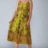 Saaksha & Kinni Yellow Tile Printed Strappy Dress