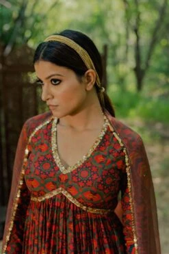 Pooja Keyur Meraki Aari Embroidered Organza Dupatta -Echo Clothing Store 111pkm45 6