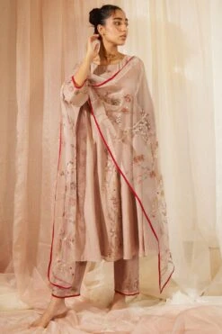 Sarang Kaur Grey Gul Stole