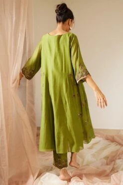 Sarang Kaur Green Poornima Kurta Set -Echo Clothing Store 11523sk21 5