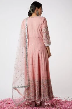Gopi Vaid Pink Embroidered Anarkali Set -Echo Clothing Store 115gv23 4