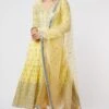 Gopi Vaid Yellow Embroidered Anarkali Set