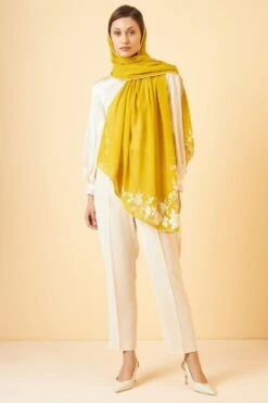 PATINE Mustard Gara Embroidered Stole