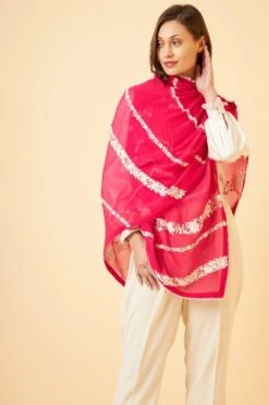 PATINE Pink Gara Embroidered Stole -Echo Clothing Store 116pat15 3