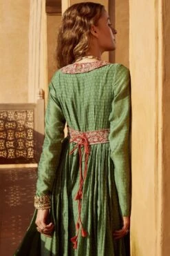 Avacara Green Zardosi Embroidered Anarkali 9 Avacara Green Zardosi Embroidered Anarkali -Echo Clothing Store 1210av03 5
