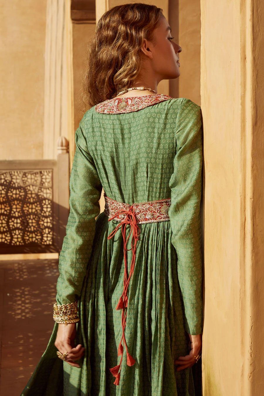 Avacara Green Zardosi Embroidered Anarkali 5 Avacara Green Zardosi Embroidered Anarkali - Image 5