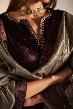 Shorshe Slate Silver Handloom Tissue Dupatta 8 Shorshe Slate Silver Handloom Tissue Dupatta -Echo Clothing Store 1211sh39 4