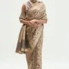 Kshitij Jalori Nasreen Shadow Grey Brocade Silk Sari