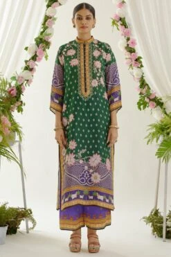 Rajdeep Ranawat Emerald Floral Printed Kurta Set 8 Rajdeep Ranawat Emerald Floral Printed Kurta Set -Echo Clothing Store 1303rr17 3 1