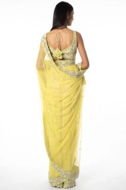 Ritika Mirchandani Yellow Embellished Sari Set 9 Ritika Mirchandani Yellow Embellished Sari Set -Echo Clothing Store 1311rm3 5