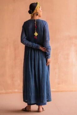 Swatti Kapoor Yellow Hand Block Printed Reversible Stole -Echo Clothing Store 13623sk2 5