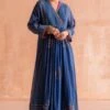 Swatti Kapoor Neel Blue Hand Embellished Pleated Kurta