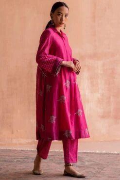 Swatti Kapoor Rani Pink Hand Embellished Kurta 7 Swatti Kapoor Rani Pink Hand Embellished Kurta -Echo Clothing Store 13623sk43 3