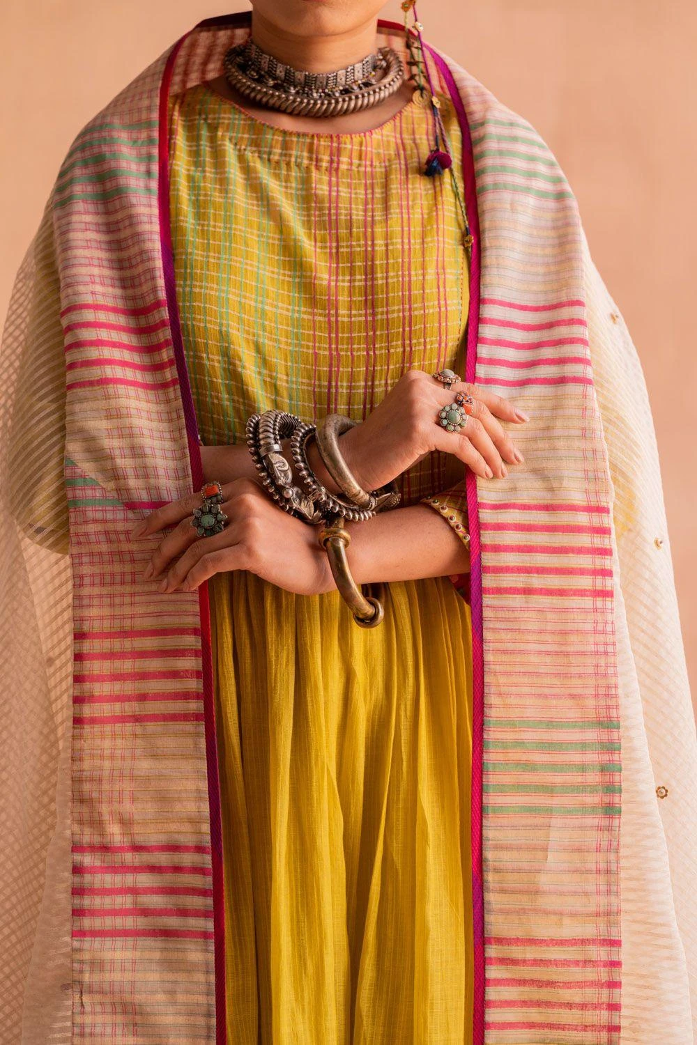 Swatti Kapoor Svet White Hand Embroidered Dupatta 4 Swatti Kapoor Svet White Hand Embroidered Dupatta - Image 4