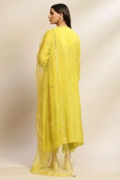 ONE NOT TWO Citrine Hand Embellished Dupatta -Echo Clothing Store 140723ot14 4