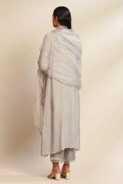 ONE NOT TWO Grey Hand Embellished Dupatta 5 ONE NOT TWO Grey Hand Embellished Dupatta -Echo Clothing Store 140723ot16 3
