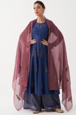 Rhua Blue Madiha Anarkali Set