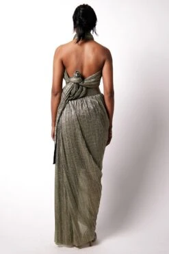 431-88 By Shweta Kapur Olive Green Pre Draped Metallic Sari 5 431-88 By Shweta Kapur Olive Green Pre Draped Metallic Sari -Echo Clothing Store 1411sk24 3