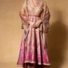 Tarun Tahiliani Pink Kashida Embellished Anarkali Set