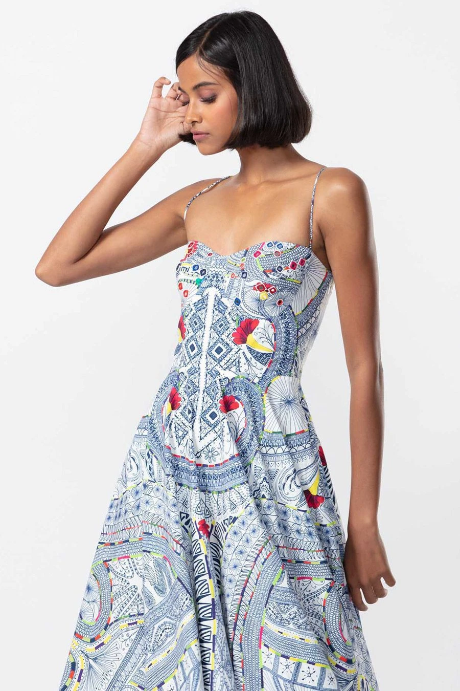 Saaksha & Kinni Blue Hand Embellished Dress 2 Saaksha & Kinni Blue Hand Embellished Dress - Image 2