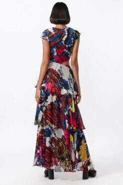 Saaksha & Kinni Red Tiered Cut-out Dress 6 Saaksha & Kinni Red Tiered Cut-out Dress -Echo Clothing Store 14323sk72 3