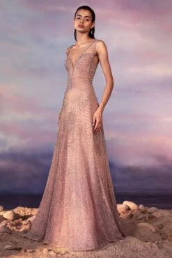 Rohit Gandhi + Rahul Khanna Periwinkle Agate Gown