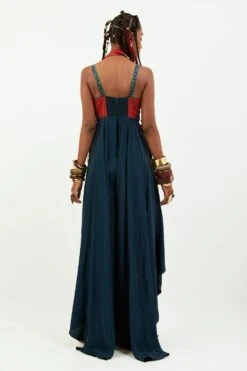 Aseem Kapoor Deep Teal Ruhani Jumpsuit -Echo Clothing Store 150723ak25 4