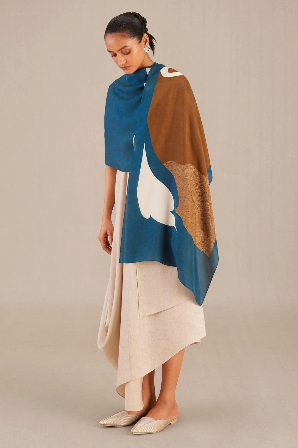 AMPM Zeenah Enchanting Green Silk Scarf 1 AMPM Zeenah Enchanting Green Silk Scarf