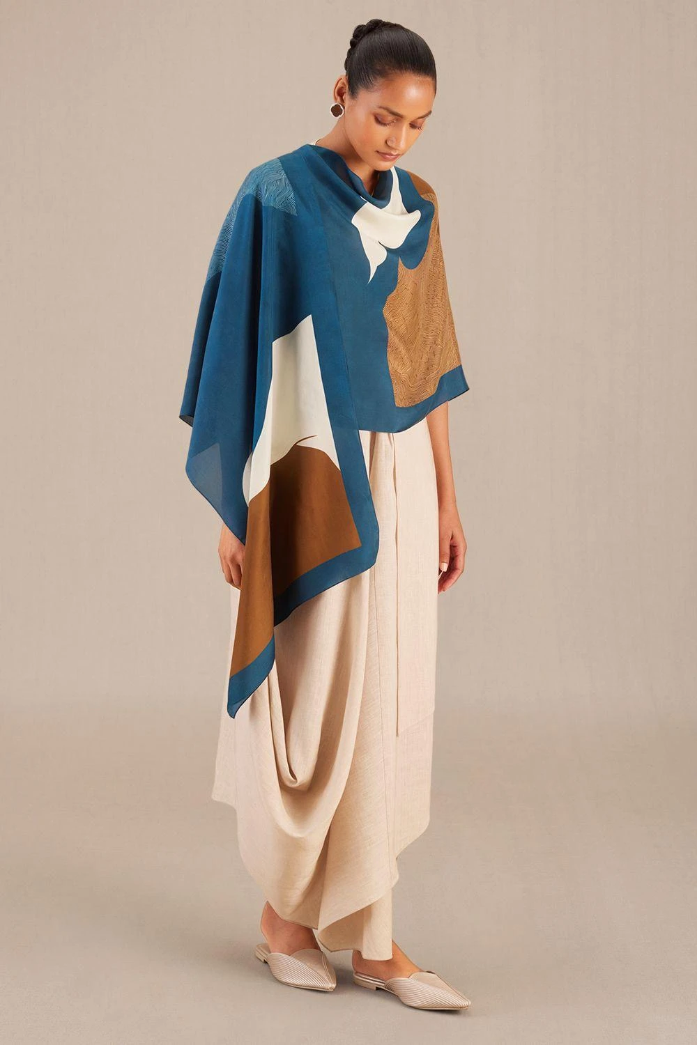 AMPM Zeenah Enchanting Green Silk Scarf 2 AMPM Zeenah Enchanting Green Silk Scarf - Image 2