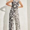 Namrata Joshipura Black & White Eden Overlap Jumpsuit