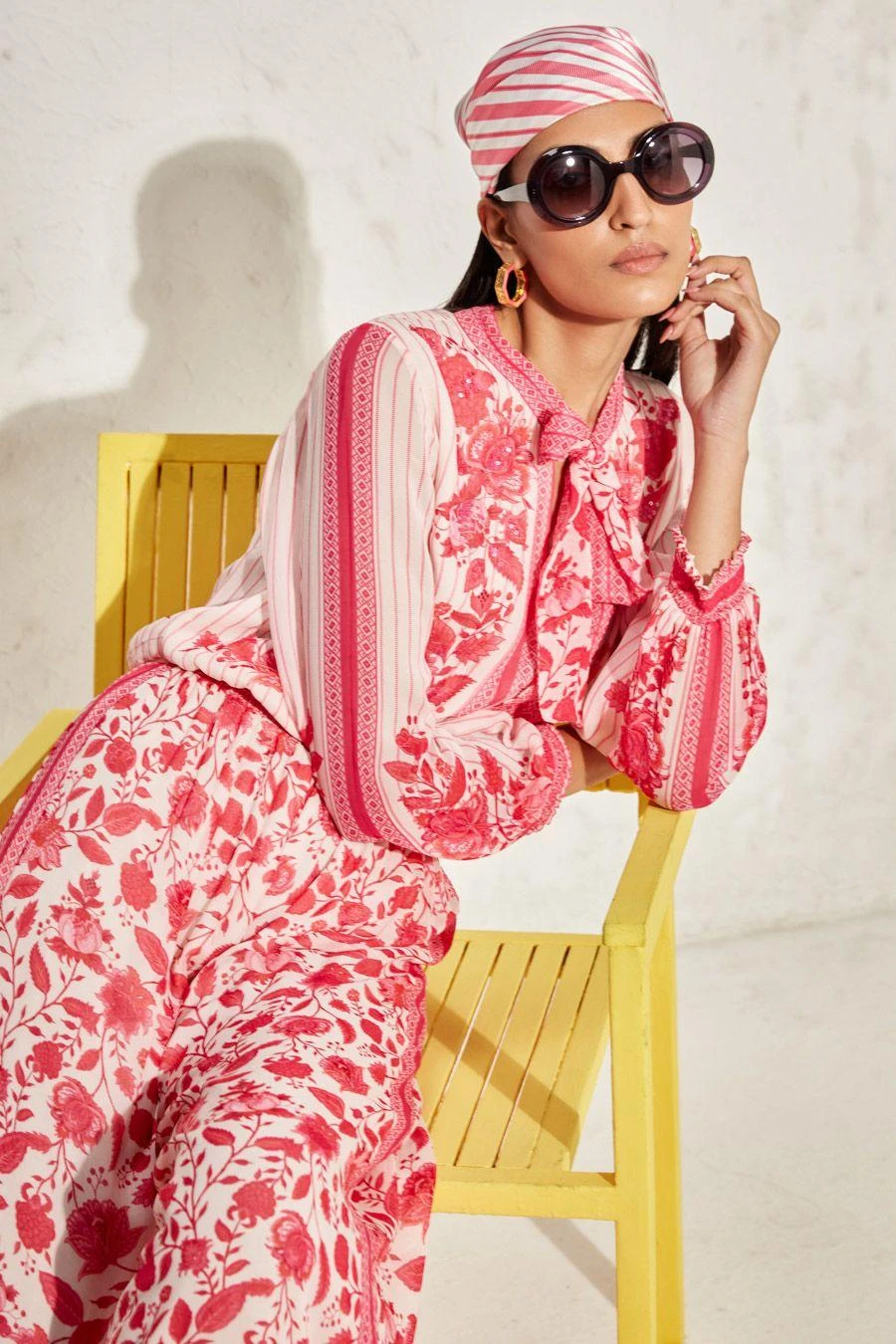 Namrata Joshipura Pink Eden Hand Embellished Jumpsuit 2 Namrata Joshipura Pink Eden Hand Embellished Jumpsuit - Image 2