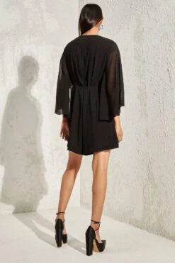 Namrata Joshipura Black Metallic Quad Batwing Playsuit -Echo Clothing Store 1532023nj53 5